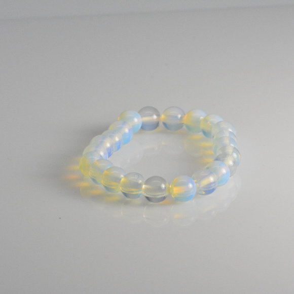 Opalite Bracelet - Stretch bracelet Glass beads - Picture 3 of 4